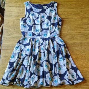 Maison Jules Sleeveless Floral Dress Sz M